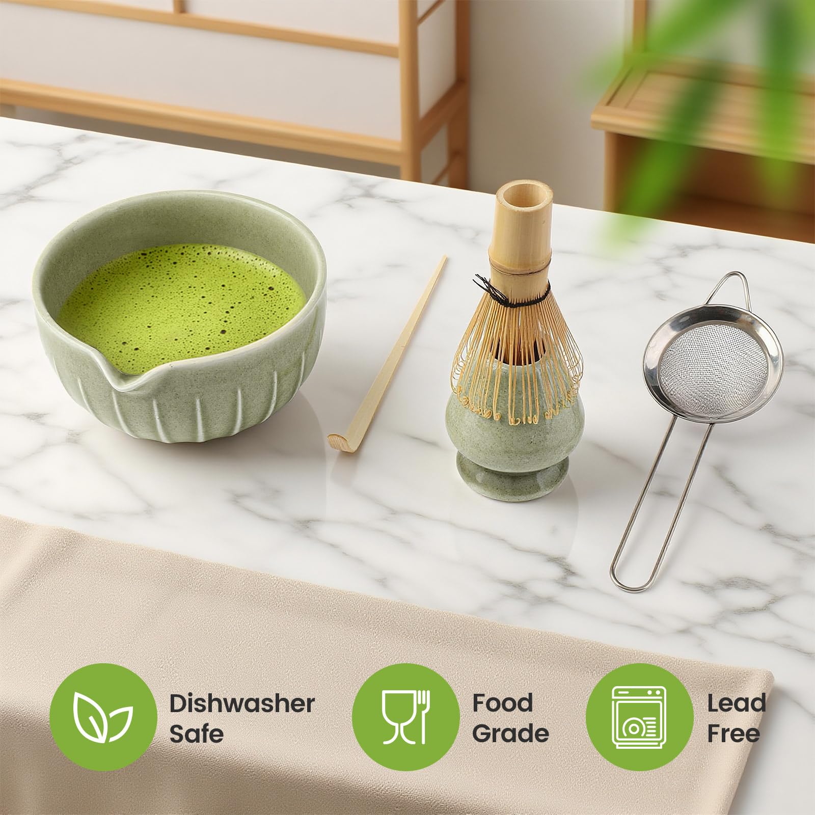 Farielyn-X Bamboo Scoop for precise matcha measurement.