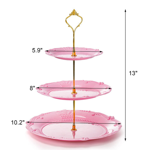 Fasmov cupcake stand in pink adds charming color to weddings or baby showers