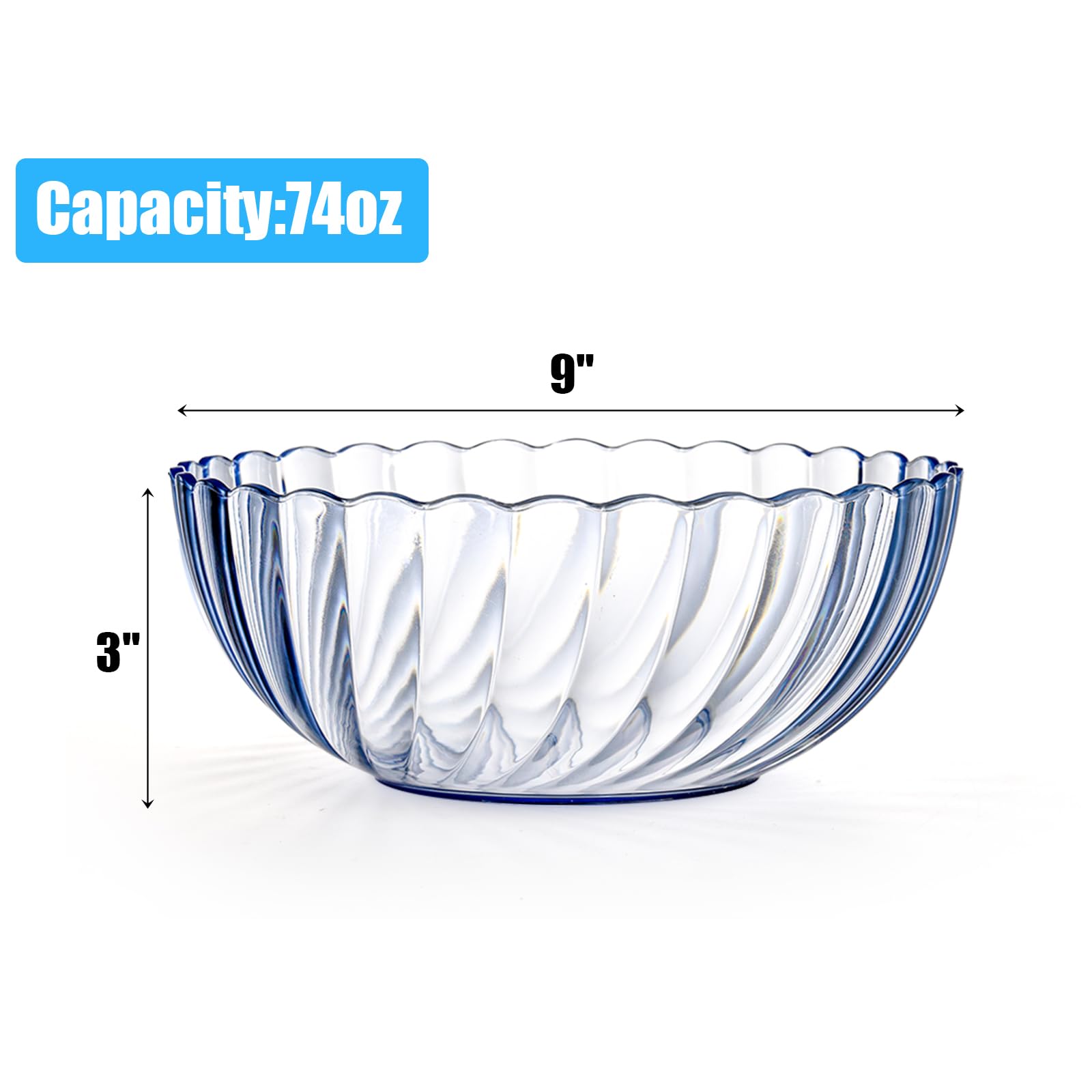 Fasmov 4-pack green-striped bowls, perfect for fruit bowls and snack serving.