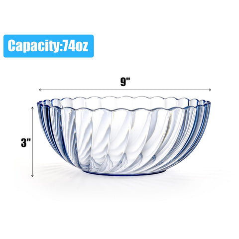 Fasmov 4-pack green-striped bowls, perfect for fruit bowls and snack serving.