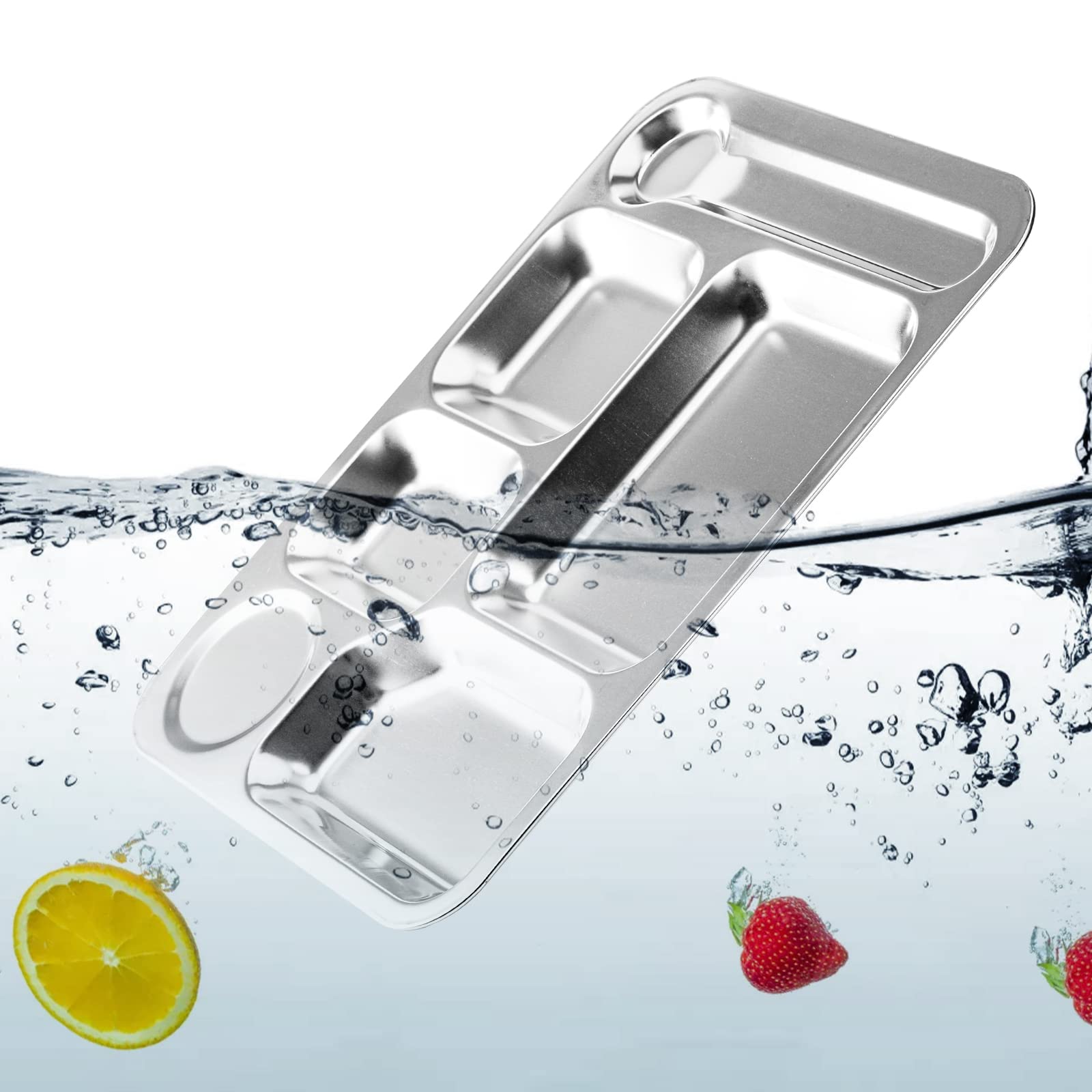 Fasmov cafeteria use rectangular divided tray suitable for group meals.