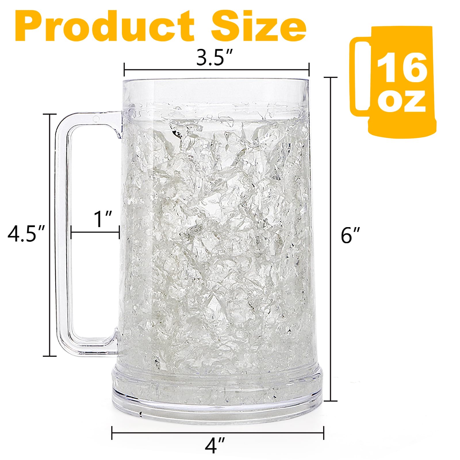 Fasmov double-wall gel mug shows ice-like interior for crisp beverages