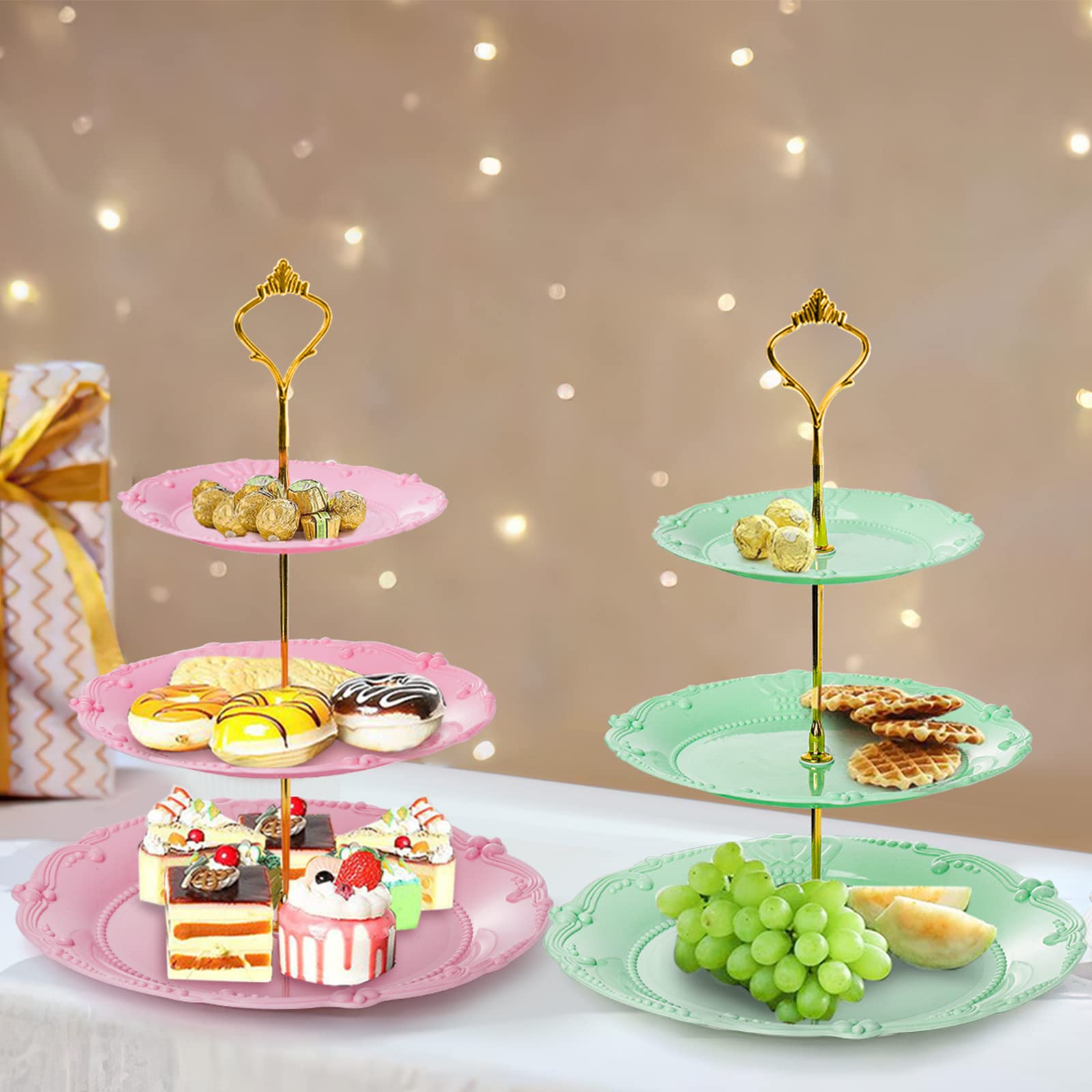 Fasmov three-pack includes white, pink and green trays for versatile styling