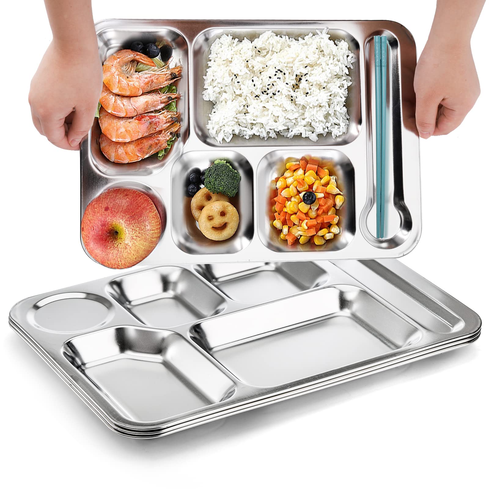 Fasmov stackable dinner tray shown in compact storage position.