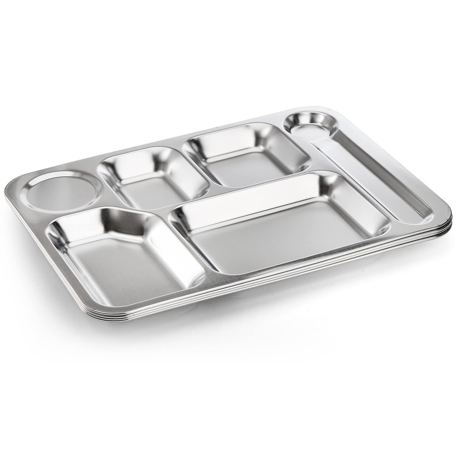 Fasmov stainless steel dinner tray, dishwasher safe material for daily use.