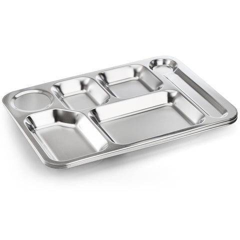 Fasmov stainless steel dinner tray, dishwasher safe material for daily use.