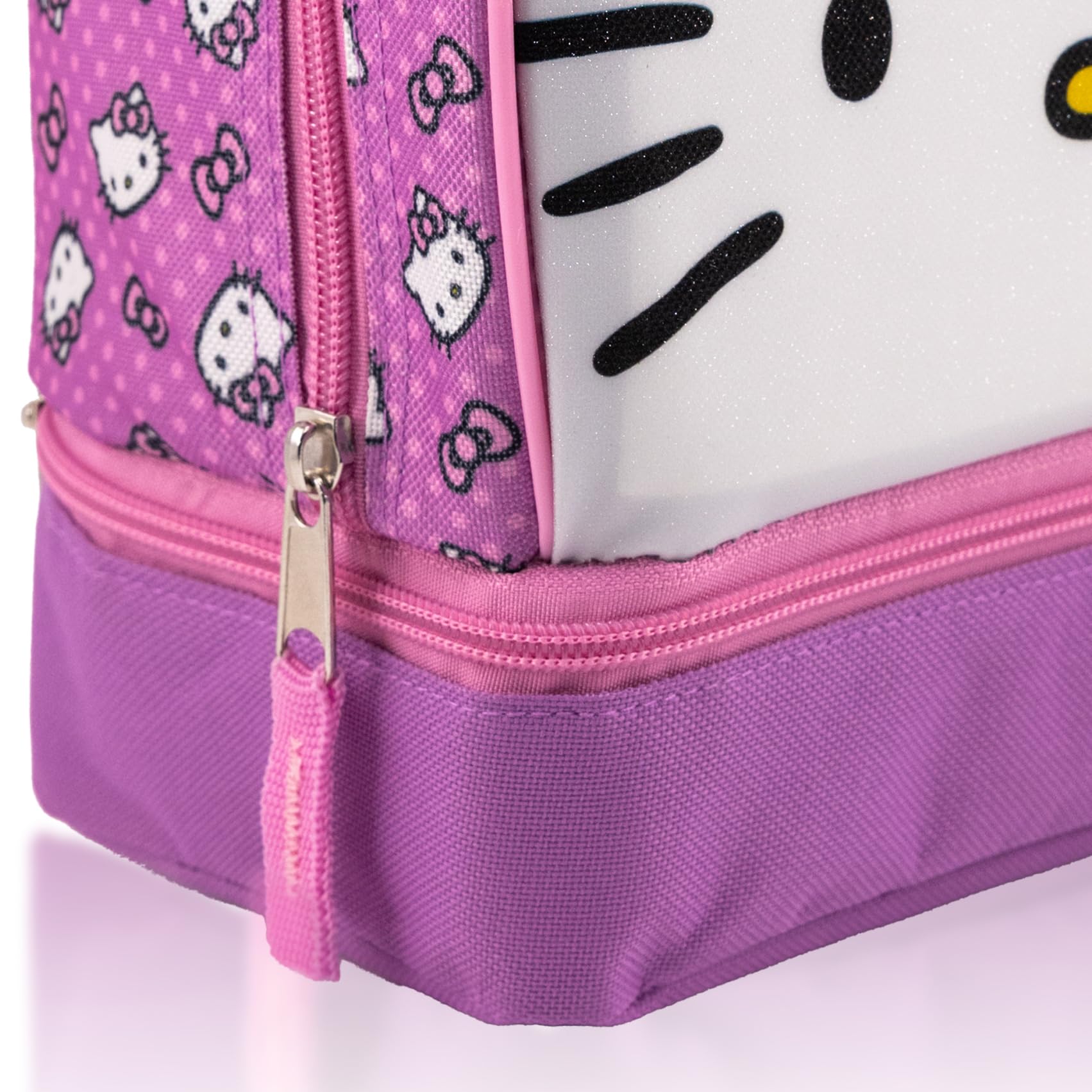 Fast Forward Hello Kitty lunch box with water bottle pocket keeps hydration ready on the go.