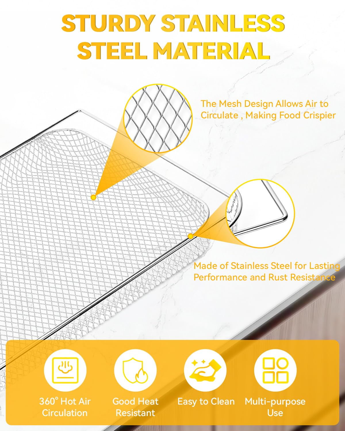 Fastand stainless steel baking tray close-up highlighting rust resistance and durability