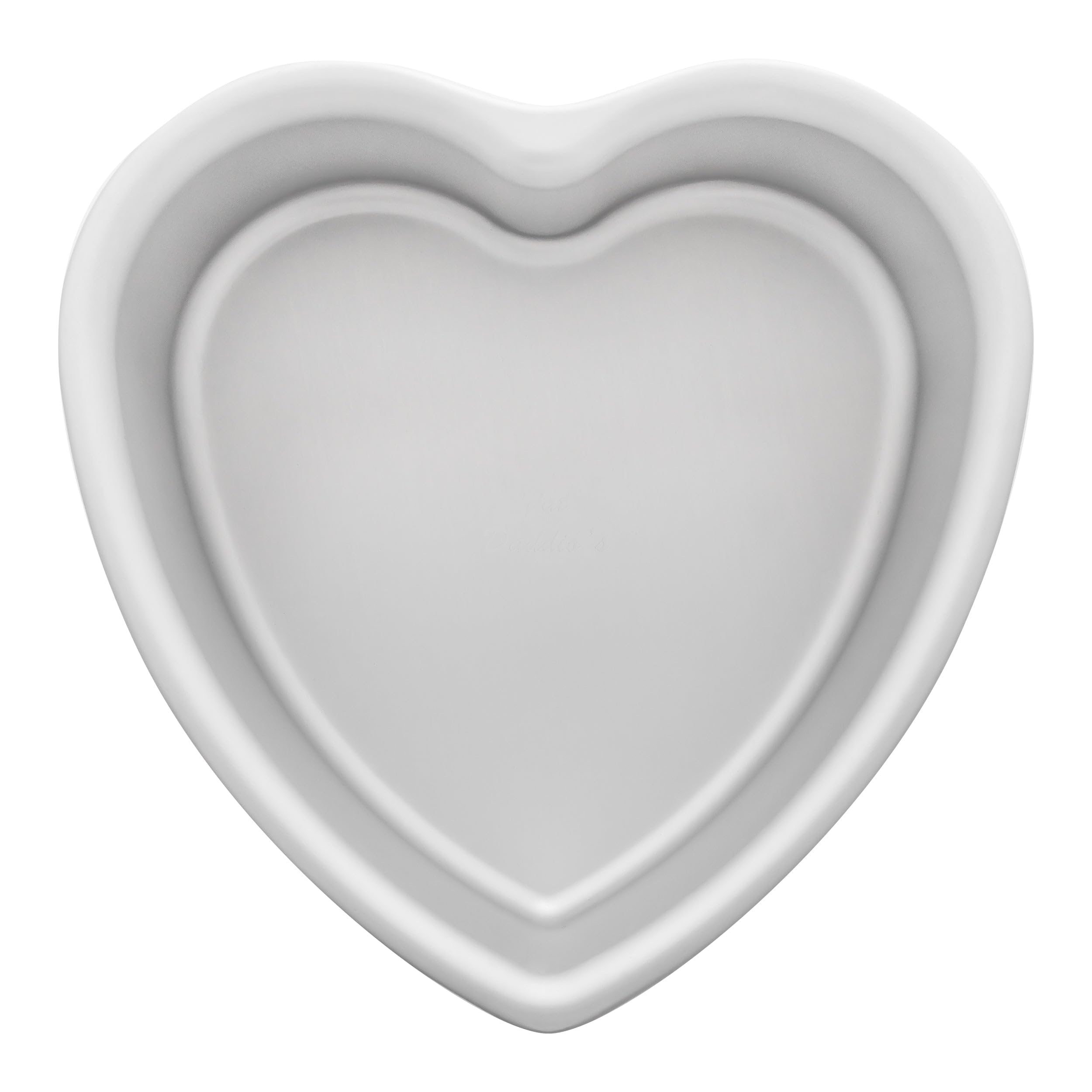Fat Daddio's PHT-83 heart pan front view for bold wedding cake silhouettes
