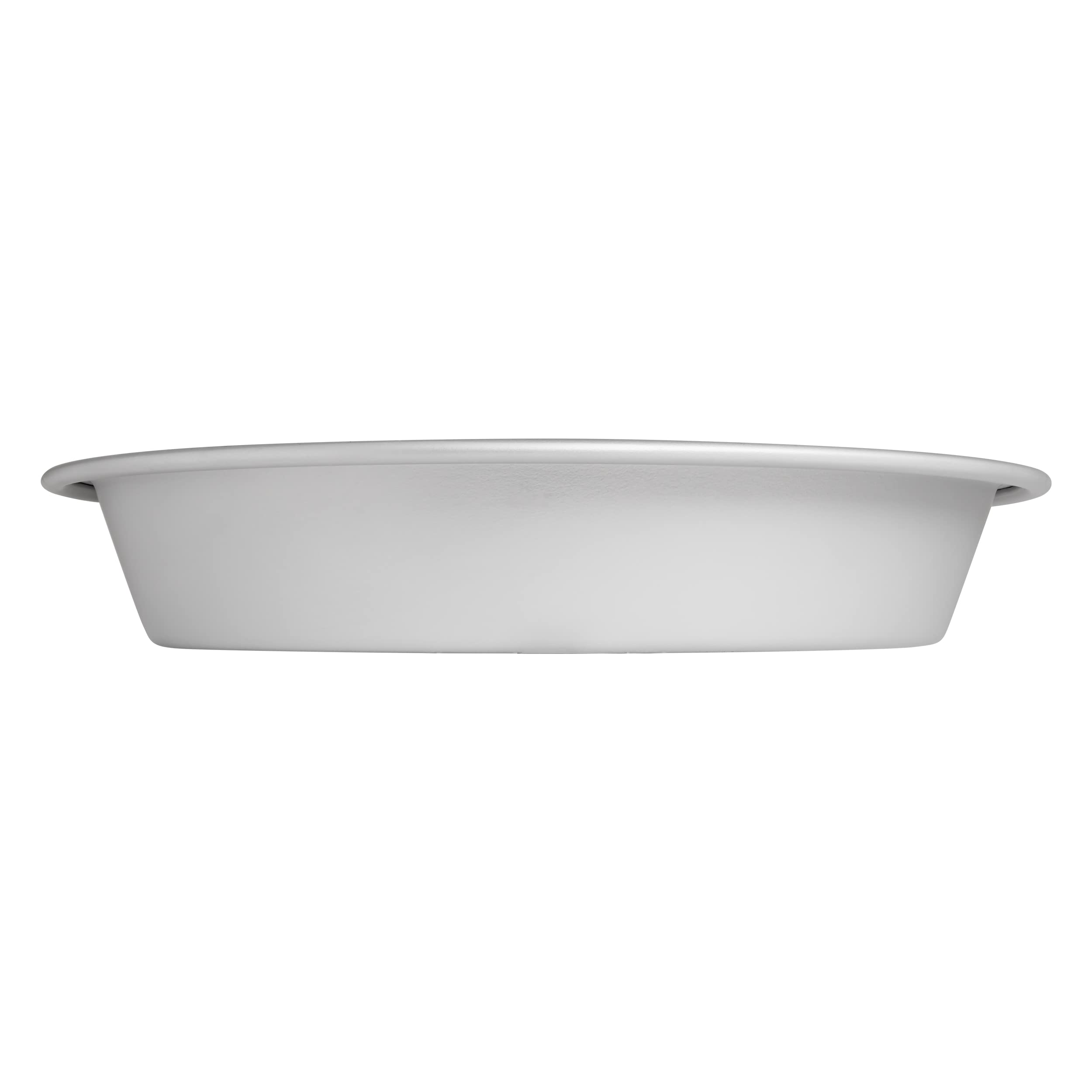 Fat Daddio's 9x1.5-inch pie pan rim close-up for easy handling