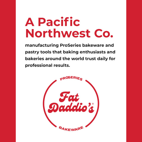 Fat Daddio's PRD-63 cleaning image emphasizes easy release and quick cleanup.