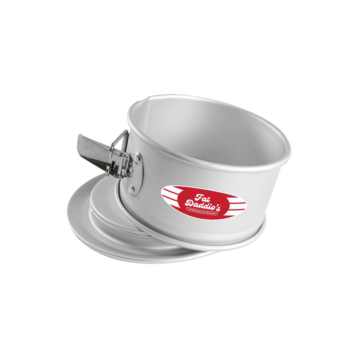 Fat Daddio's PSF-63 buckle-closure springform pan offers easy release for delicate desserts.