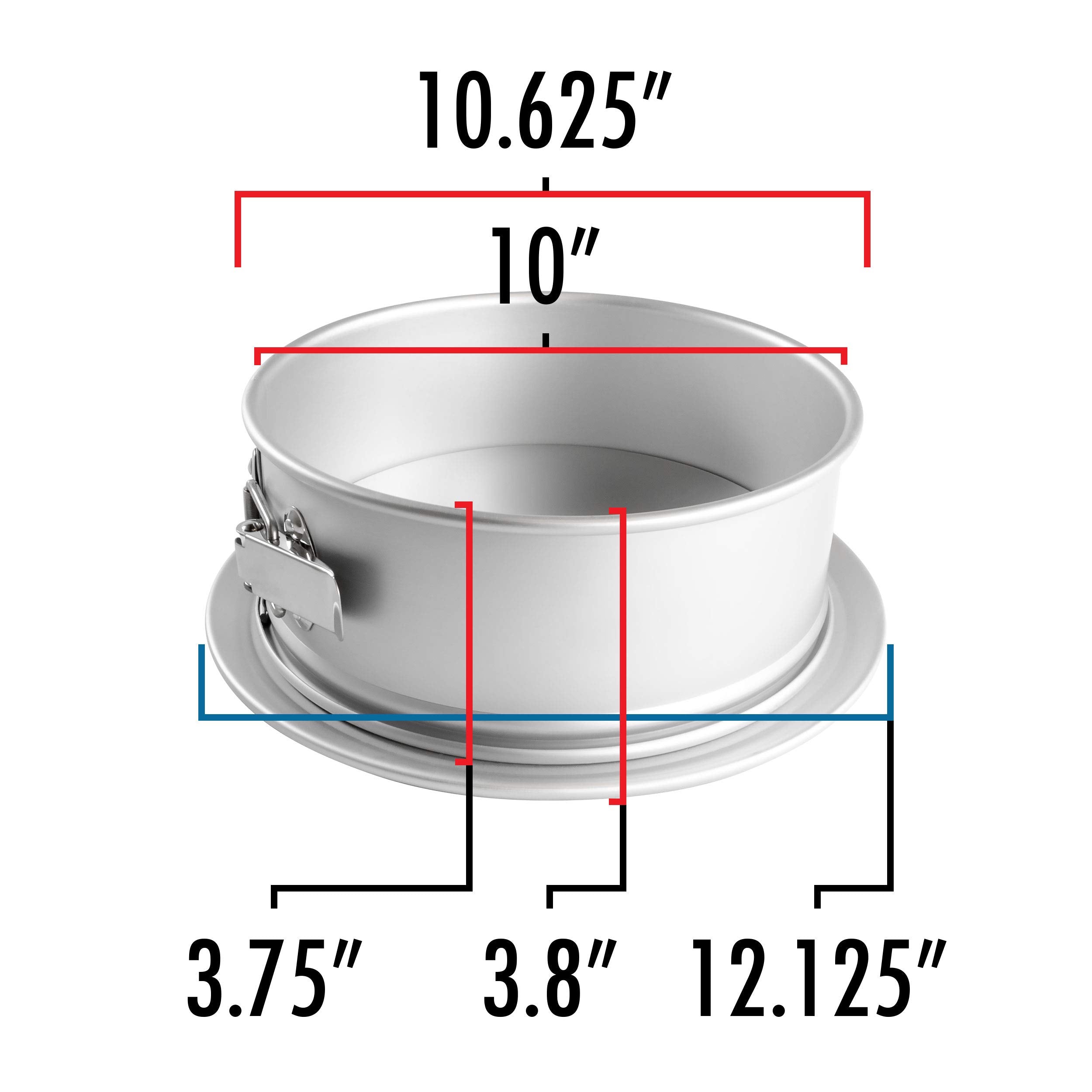 Fat Daddio's Pan removable pedestal base enables elegant presentation and transfer