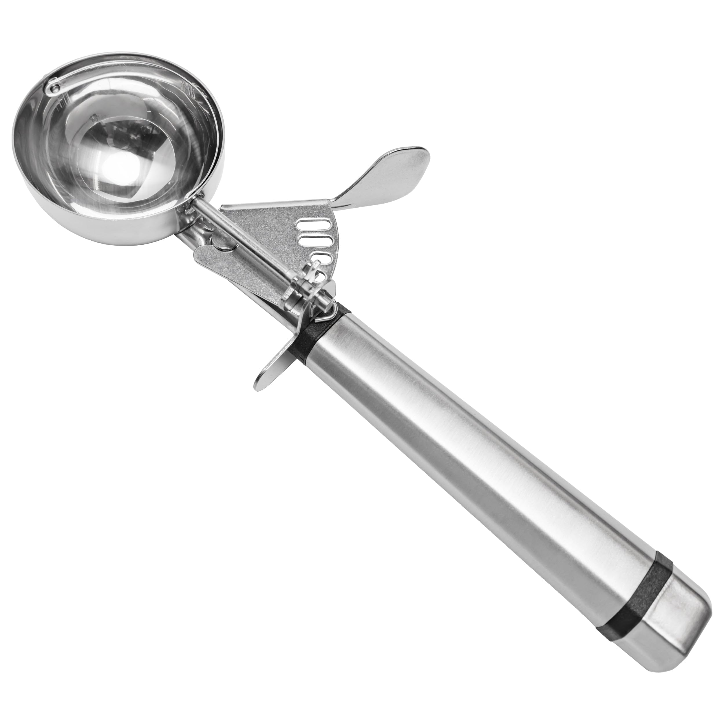 Fat Daddio's SCTP-16 stainless steel cookie scoop with ergonomic handle for consistent portions.