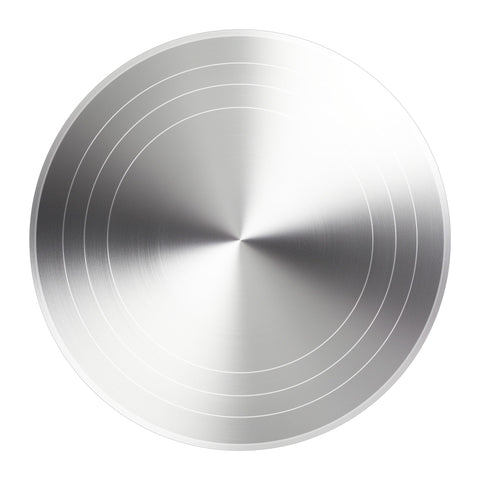 Fat Daddio's TT-1255 silver side angle highlighting smooth rotation.
