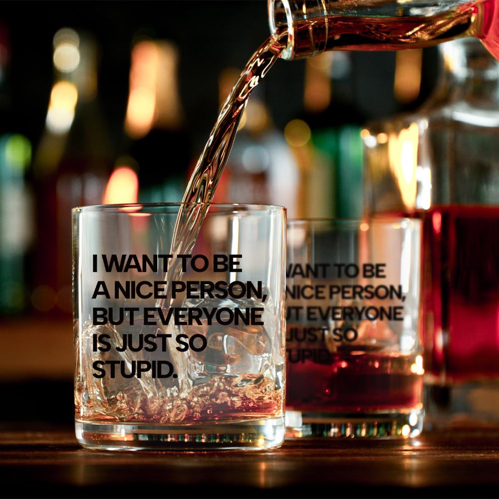Fatbaby birthday gift glass with witty print, a memorable desk-side toast.