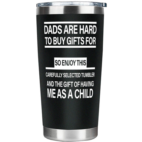 Fatbaby Dad Tumbler 20oz in stainless steel, ideal for daily hot or cold beverages