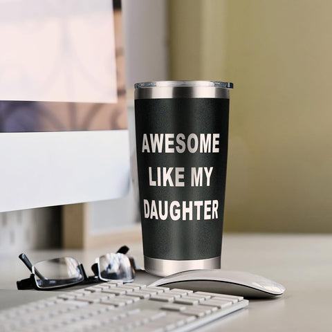 Fatbaby Dad Tumbler with lid closed shows leak-proof construction for travel