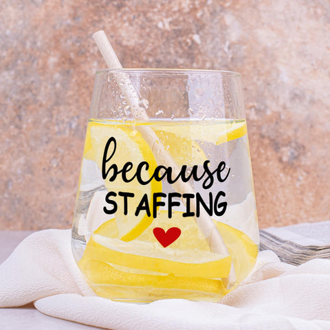 Fatbaby ergonomic stemless wine glass, enhances comfortable handling.
