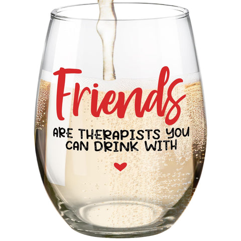 Fatbaby funny wine glass gift for best friends, perfect for shared laughs.