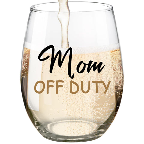Fatbaby mom gifts wine glass stemless 15oz, perfect for celebrations and everyday sipping.
