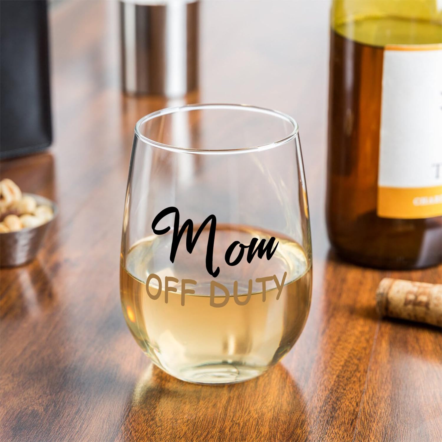 Fatbaby off-duty mom wine glass gift box for easy gifting occasions.