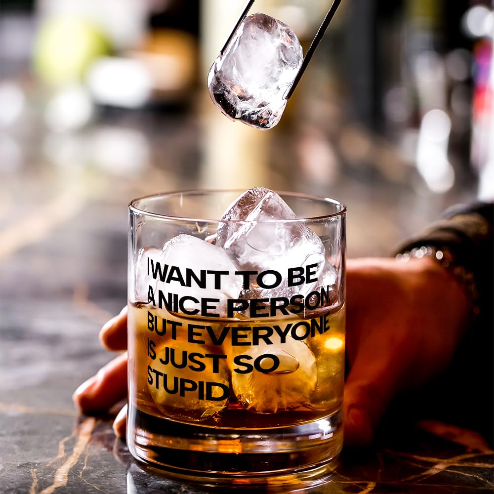 Fatbaby office gift whiskey glass designed for coworkers, combining humor and utility.