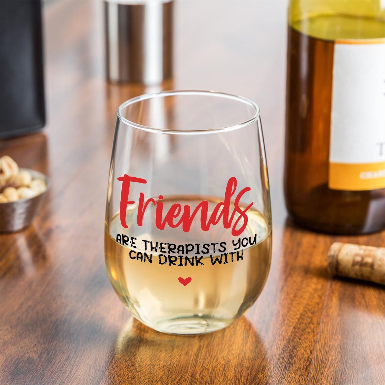 Fatbaby stemless wine glass for women, comfortable grip and elegant clarity.