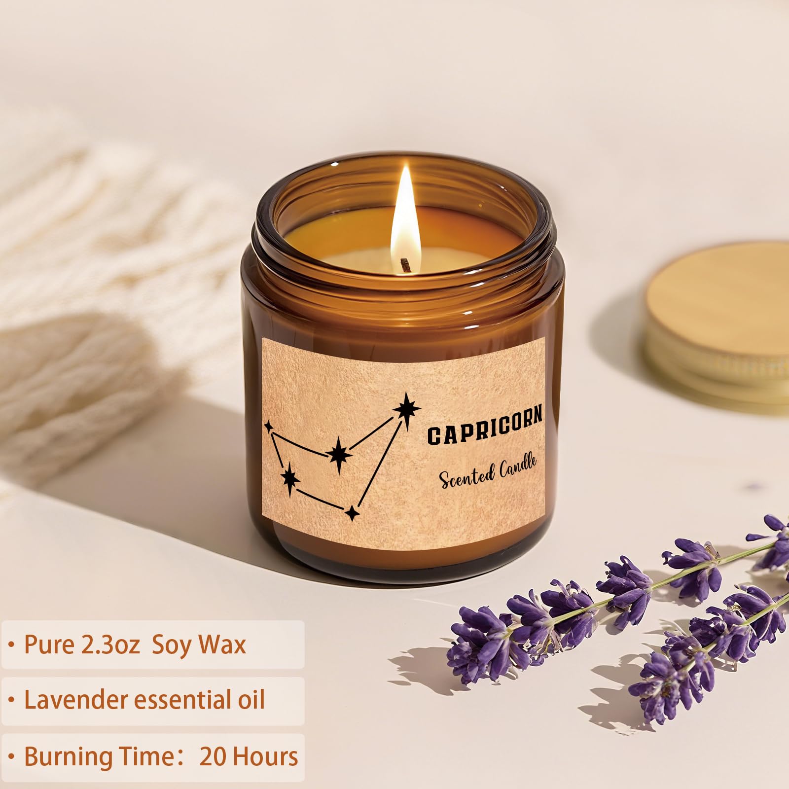FatWongcoi lavender scented candle for calming ambiance