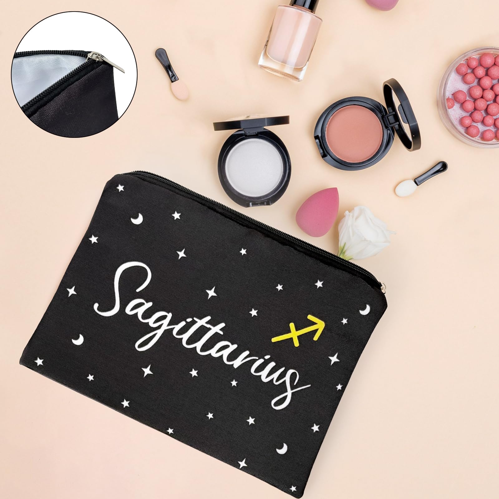 FatWongcoi makeup bag helps keep cosmetics organized on the go.