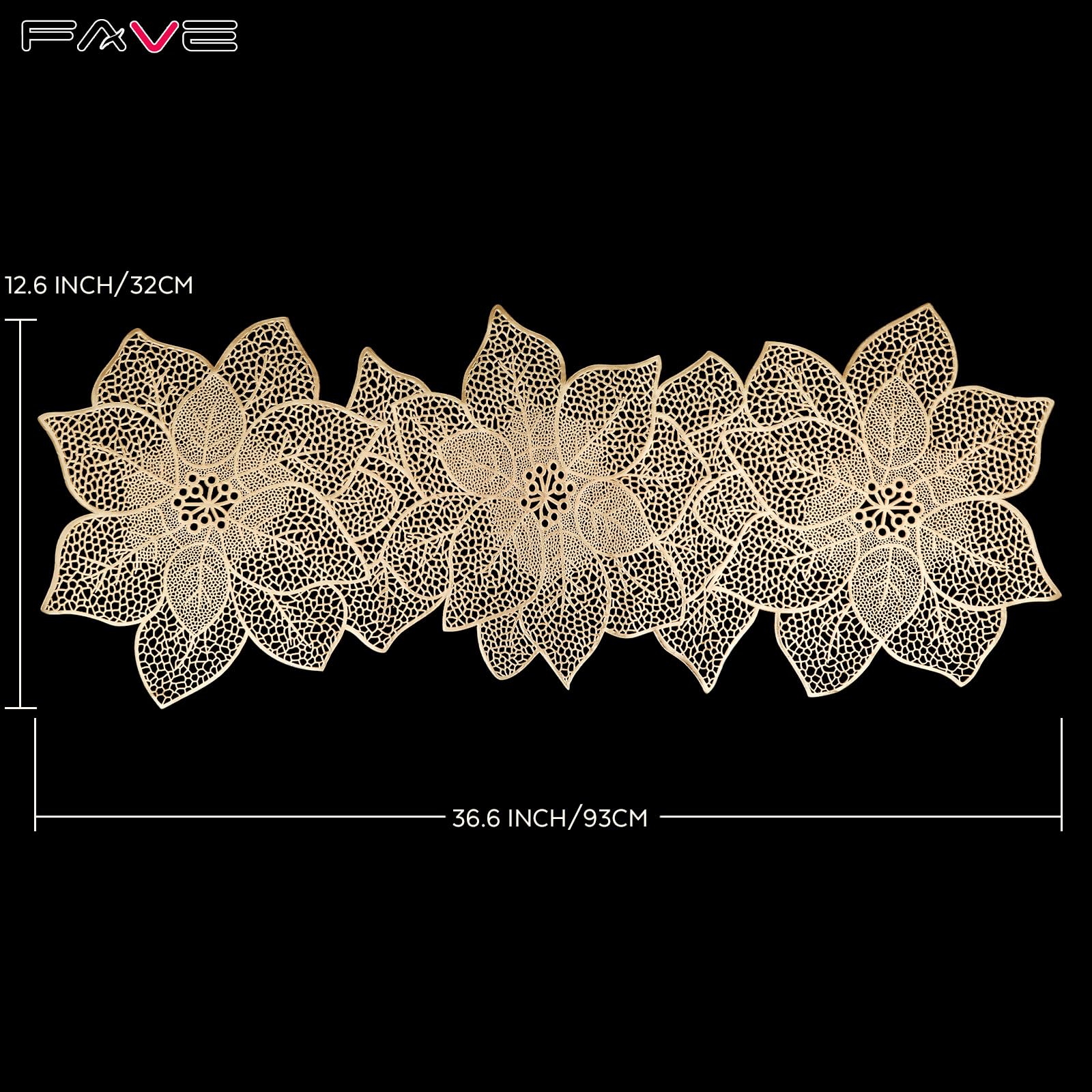 FAVE heat-resistant PVC table runner protects surfaces while elevating decor.