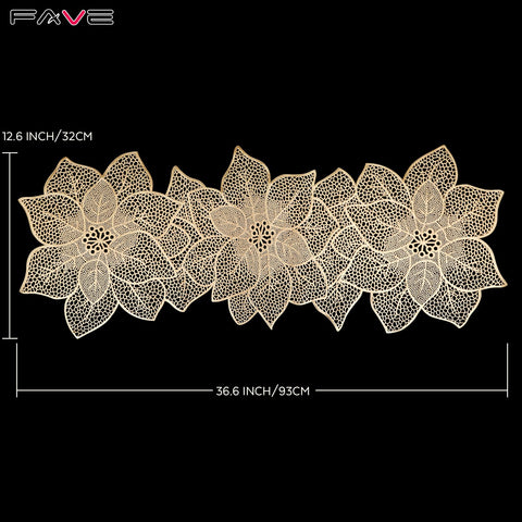FAVE heat-resistant PVC table runner protects surfaces while elevating decor.