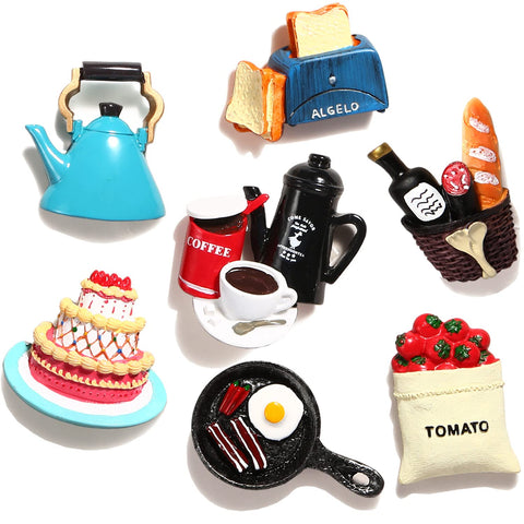 Favensen cute food fridge magnets set with bright designs and strong holds for notes.