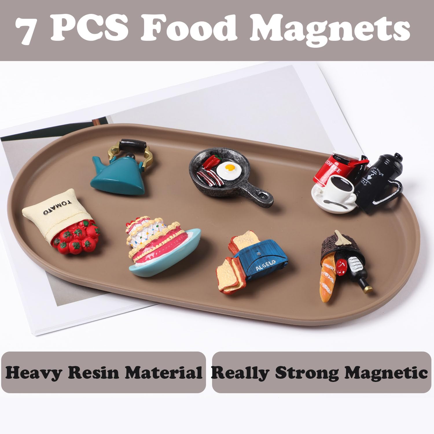 Vibrant food-shaped magnets by Favensen add playful charm to offices and classrooms.