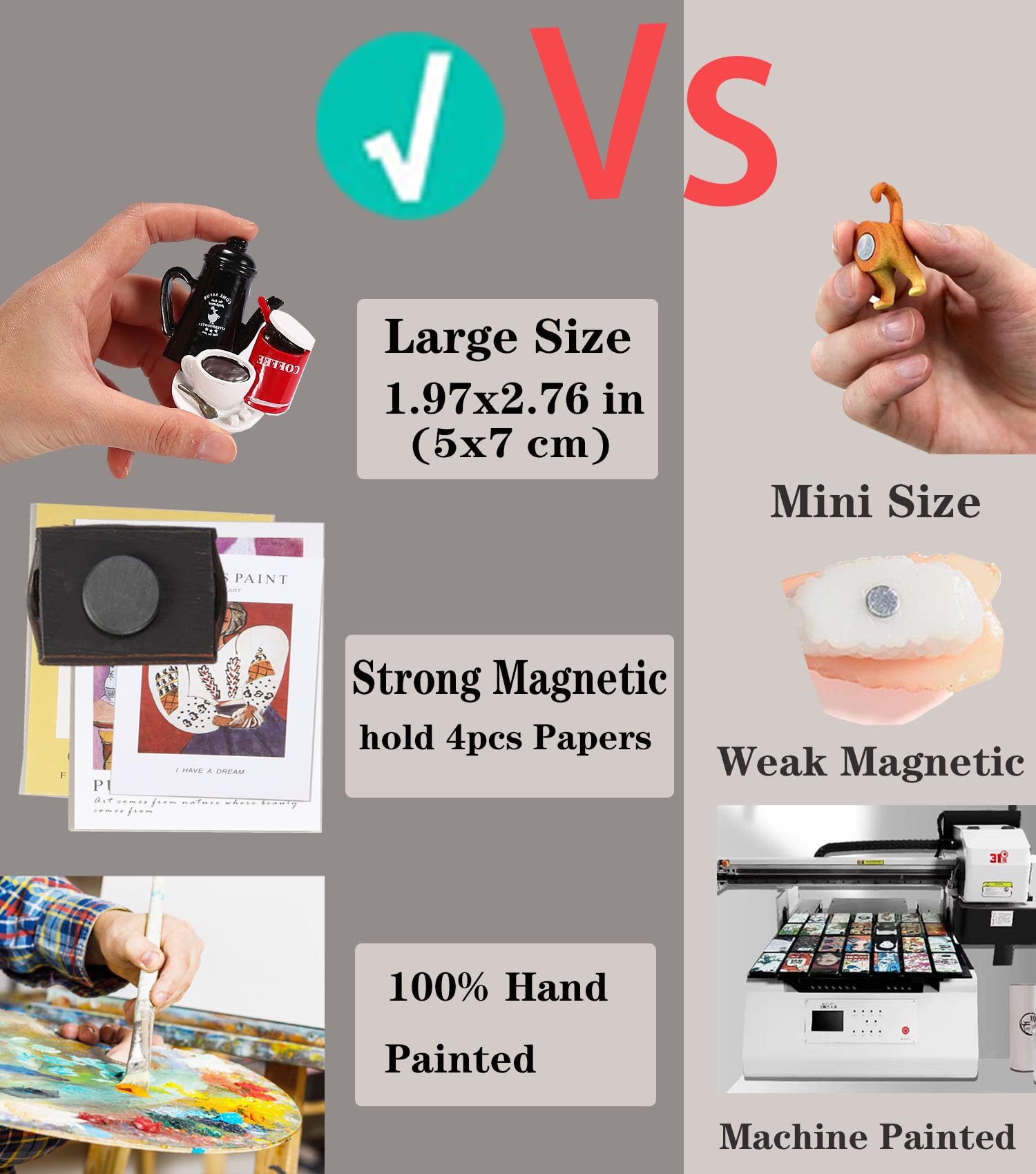 Favensen strong magnets keep photos and reminders in place on metal surfaces.