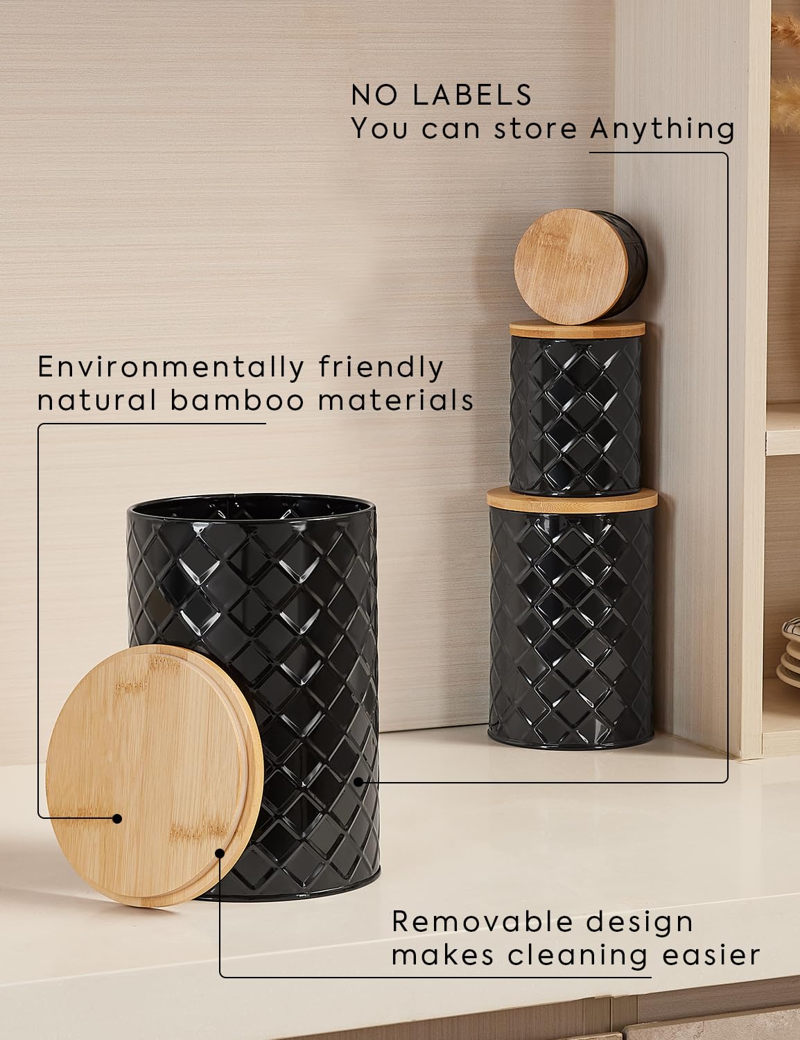 FavorFlavor coffee beans storage jar preserves aroma on the counter.