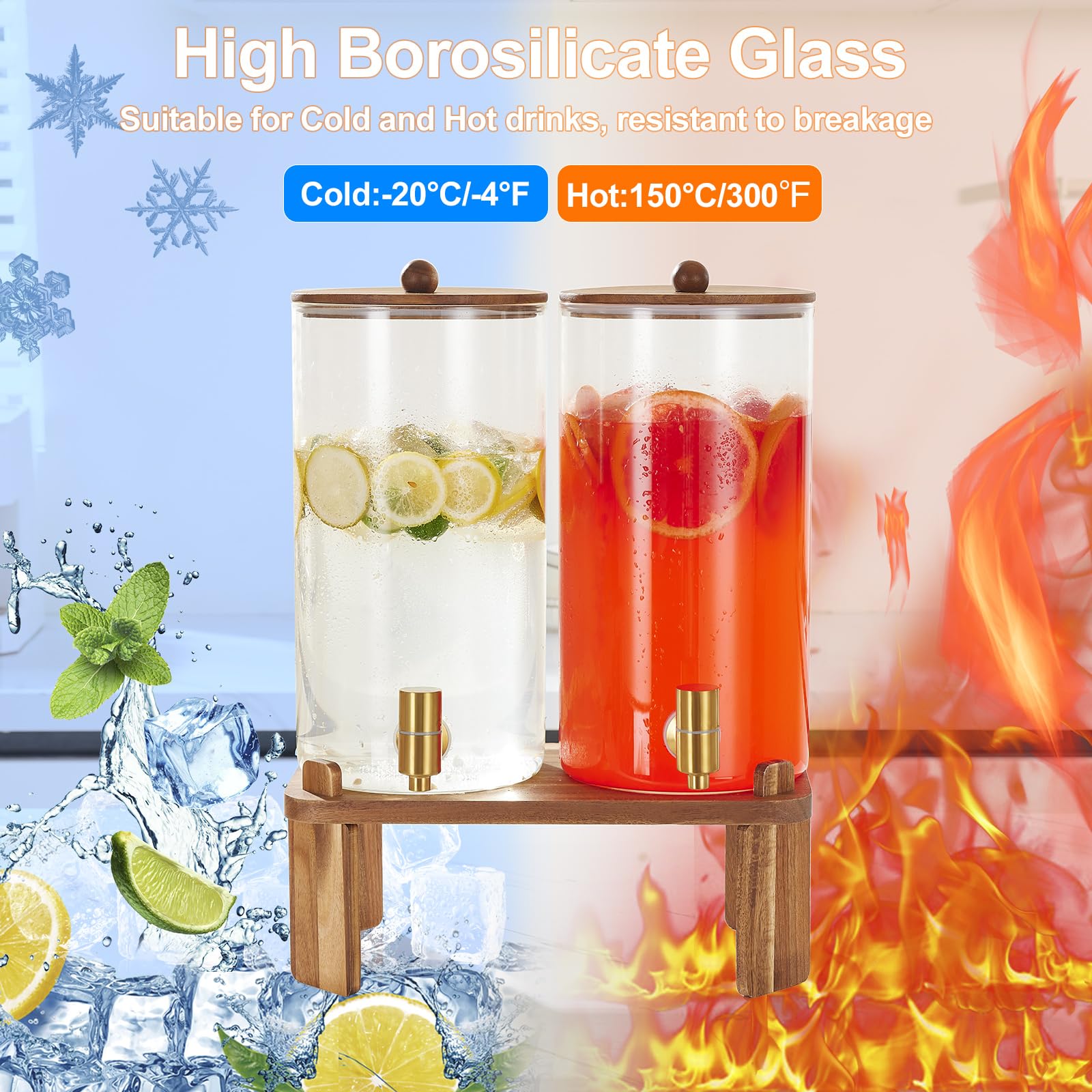 FavorFlavor dispenser on a table setup for weddings and backyard gatherings.