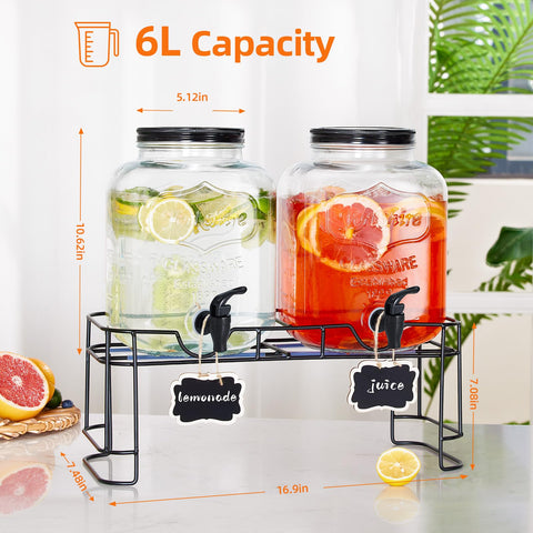 Glass dispenser lid and metal seal keep drinks fresh at events