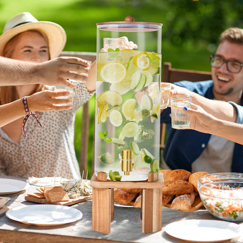 FavorFlavor lemonade or iced tea setup for parties using this dispenser