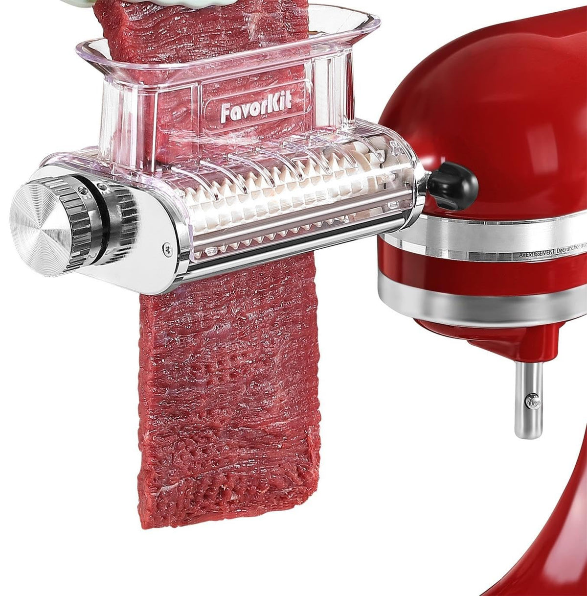FavorKit adjustable tenderizer with three settings and cover for customizable tenderness.