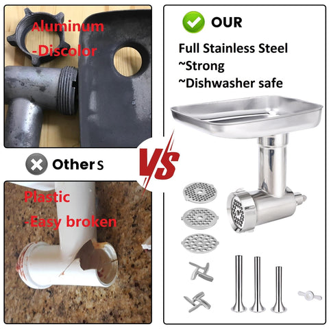 FavorKit includes two blades and three grinding plates for texture control.