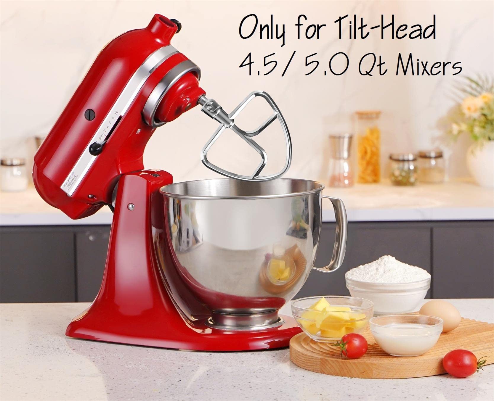 FavorKit heavy-duty flat beater handles thick batters smoothly