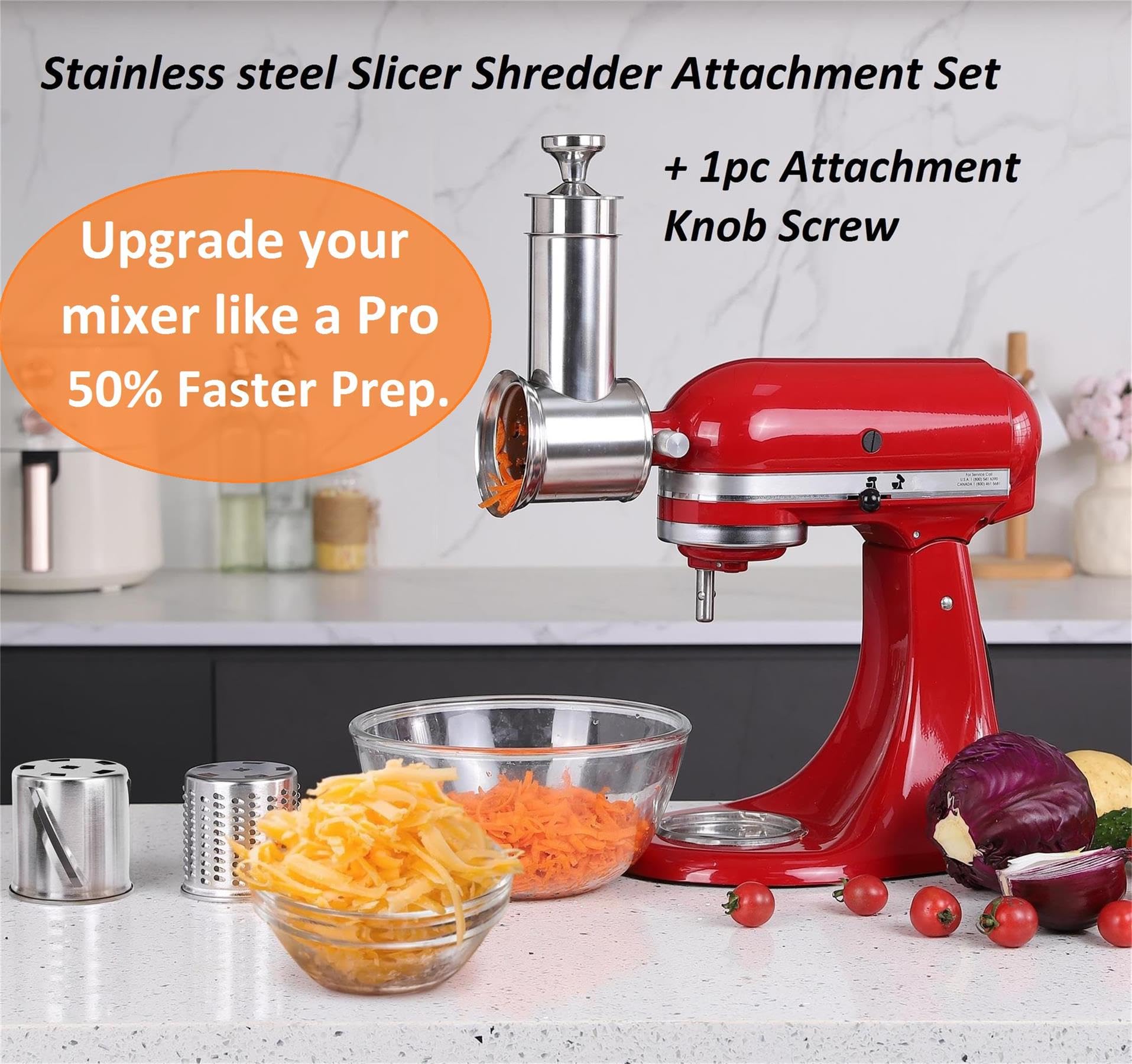FavorKit KitchenAid-compatible attachment enhances your mixer with versatile slicing options