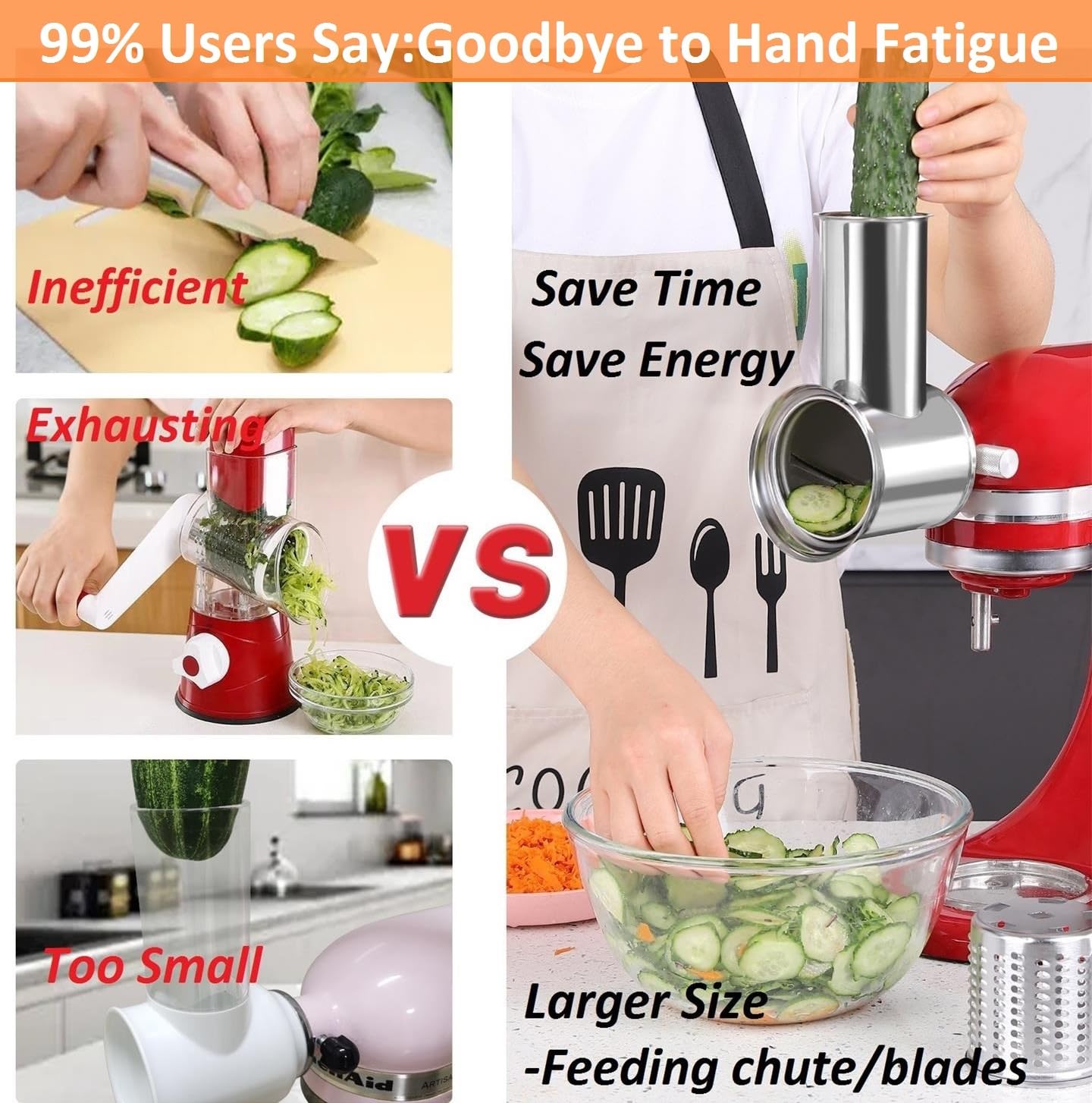 FavorKit no-wobble design stays secure on KitchenAid during operation