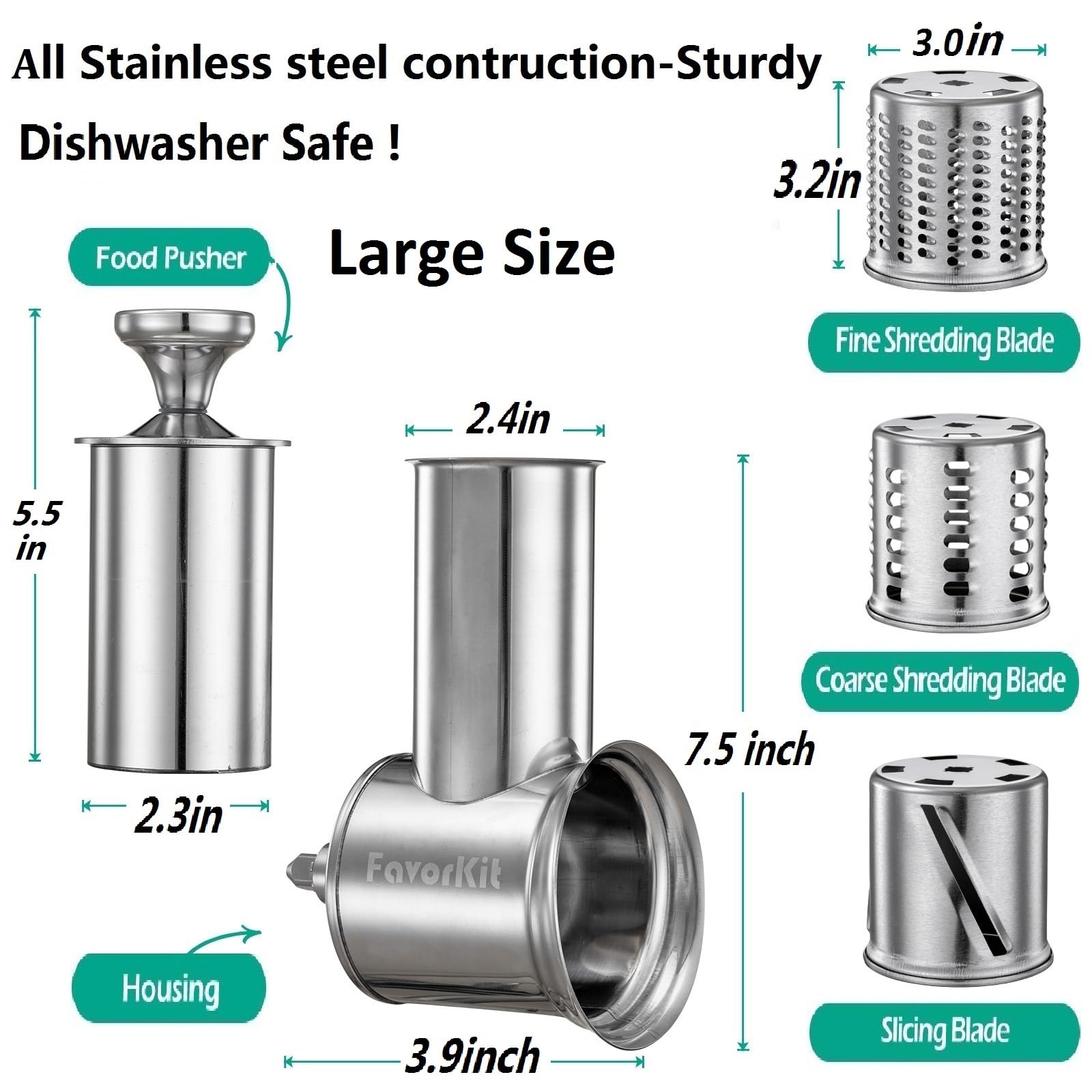 Close-up of FavorKit blades assembly with 2.3mm, 6mm, and 4mm blades