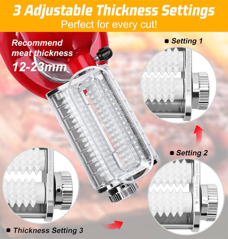 Tenderizer in action with pork chops speeds weeknight prep.