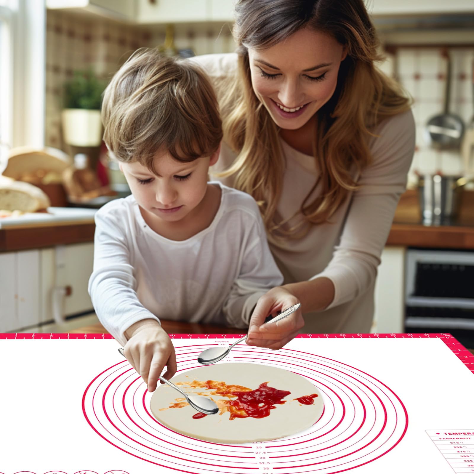 FAVXD bread dough mat provides versatile silicone surface for kneading and shaping