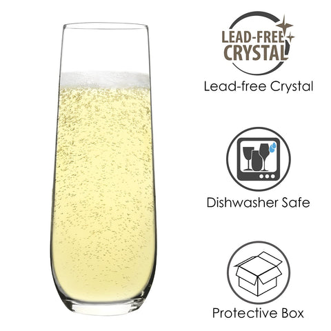 FAWLES versatile flutes suit prosecco, mimosa, and sparkling wine events.