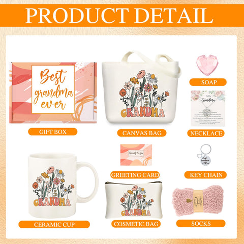 fcaylo grandma coffee mug 11oz with floral design for daily warmth
