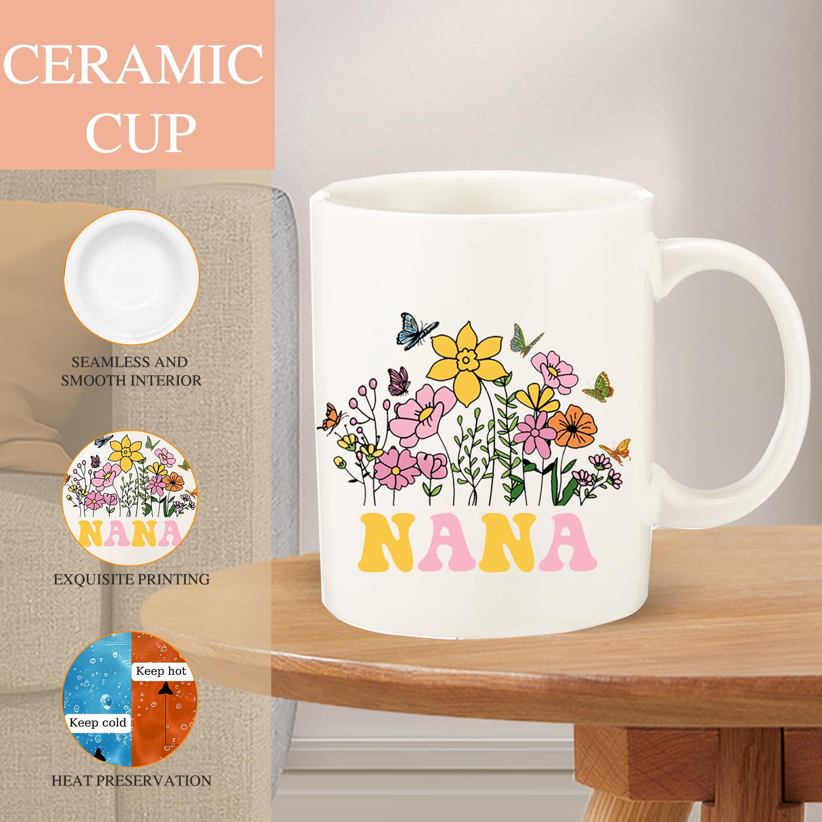 fcaylo Nana keychain compact keeps grandma's days brighter